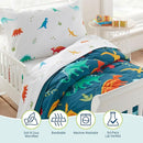 Wildkin Toddler Bed in a Bag – 4-Piece Microfiber Bedding Set with Comforter, Pillowcase & Sheets - Jurassic Dinosaurs by TinyTreasures Baby Boutique