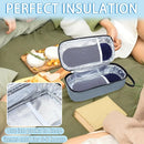 Breastmilk Cooler Bag with Ice Pack, Portable Insulated Breast Milk Storage Cooler Bag, Small Stylish Breastmilk Storage Bag Cooler with Wrist Strap (Grey) by TinyTreasures Baby Boutique