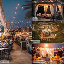 Brightown Led String Lights Outdoor 55Ft G40 Patio Lights with 52 Led Shatterproof Bulbs(2 Spare), Waterproof Led Globe Hanging Lights for Backyard Porch Bistro Balcony Decor, E12 Socket, 2200K by CozyNest Decor