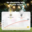Solar String Lights Outdoor: 29FT 10*S14 Solar Powered Qutside IP65 Waterproof Hanging Warm White Led Edison Bulbs for Patio Garden Yard Porch Gazebo Decorations by GreenHaven Gardens