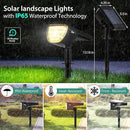 Jior Solar Landscape Spotlights Outdoor 32 LED IP65 Waterproof Solar Powered Wall Lights 2-in-1 Adjustable Outside Lights for Garden Yard Driveway Walkway Pool Patio 4 Pack (Cold White) by GreenHaven Gardens