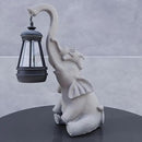 Solar Powered Outdoor Figurine Lights, 10 Inch Waterproof Animal Elephant Statue Light, Suitable for Decorations for Patio, Balcony, Lawn, Courtyard, Etc.(Trunk) by GreenHaven Gardens