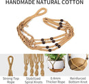 35 Inch Macrame Plant Hanger - Fits 4-13 Inch Pots, Supports Up to 22lbs, Sturdy Hanging Planter Holder for Indoor Outdoor, Boho Home Decor, 2 Pack, Brown (POTS NOT Included) by GreenHaven Gardens
