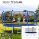 Upgraded Trampoline 8FT/10FT/12FT/14FT With Basketball Hoop, Light, Sprinkler, Stakes - Outdoor Backyard for 4-6 Kids and Adults by TinyTreasures Baby Boutique
