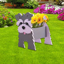 Gray Schnauzers Dog Planter Plant Pots,Cute Garden Dog Flower Planter,Large Dog Planters Birthday Gifts for Women,Office,Indoor/Outdoor Decor(9.84 * 10.24 * 15in) by GreenHaven Gardens