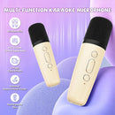 【2025 Newest】 Mini Karaoke Machine for Kids Girls & Boys - Portable Bluetooth Speaker with 2 Wireless Microphones - Kids Birthday Gifts for Ages 4-10 - Kids' Instrument Accessories - Beige by TinyTreasures Baby Boutique
