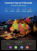 Brightown RGBW Outdoor String Lights, 25FT LED Patio Lights with Remote and Timer, Commercial Grade Waterproof Hanging Lights with 13 Shatterproof Bulbs(1 Spare) for Backyard Porch Garden Party Decor by GreenHaven Gardens