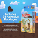 BioSwiss Bandages, Cowboy Shaped Self Adhesive Bandage, Latex Free Wound Care, Fun First Aid Kit Supplies for Kids and Adults, 24 Count by TinyTreasures Baby Boutique