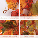 RECUTMS 2 Pack Fall Maple Garland - 5.8 FT/Pcs Autumn Hanging Fall Leave Vines for Home Garden Wedding Party Thanksgiving Dinner Fireplace Door Frame Doorway Backdrop Christmas Decor by CozyNest Decor