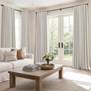 MIULEE 100% Blackout Curtains 120 Inch Long 2 Panels Set for Bedroom, Thick Faux Linen Black Out Curtain Room Darkening Back Tab Pleat Window Textured Drapes with Hooks for Living Room, Light Beige by CozyNest Decor