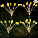 WBao Solar Easter Decorations Outdoor, 4 Packs Easter Egg Pathway Lights with Stainless Steel Stakes, 2 Modes, Waterproof, Growing Stem Easter Egg Lights for Garden Patio Yard Easter Décor, WarmWhite by GreenHaven Gardens