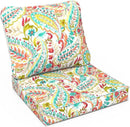 LVTXIII Outdoor Deep Seat Cushion Patio Seat and Back Cushion Set Seasonal Chair Cushion for Dining Arm Chairs, Wicker Chairs and Garden Furniture Decoration, 24"x24"x4", Pretty Paisley by GreenHaven Gardens