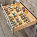 Rev-A-Shelf 3 Tiered Seasoning Organizer for Wooden Kitchen Drawers, Pull Out Spice Rack, 19.75 x 33.15 x 1.74 In, Maple, 4SDI-36-1 by CozyNest Decor