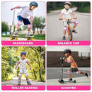 Youth/Kids Knee Pads Elbow Pads Wrist Guards Protective Gear Set for 3-15 Years Child Roller Skates, Skateboard, Cycling, Inline Skating, BMX Bike, Balance Bike, Scooter Riding and Other Outdoor Sports by TinyTreasures Baby Boutique