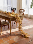 MISSPIN 6FT Boho Fall Garland, Fall Decor Autumn Maples Leaf Garland for Autumn Decor Hanging Vine for Halloween Thanksgiving Home Wedding Fireplace Party Christmas(Beige) by CozyNest Decor
