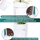 Phoenix Vine 8 Inch Self-Watering Planter Pot with Terracotta Insert, Deep Water Reservoir, and Ceramic-Alike BPA-Free Plastic Planter Pot for Plant, Modern Planter for Houseplants, White, 53-A-T-1 by CozyNest Decor
