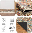 Keen Home Design 2x12 Rug - Machine Washable Runner with Non-Slip Backing, Ideal for Hallway, Entryway, Kitchen, Laundry Room - Vintage, Easy Clean, Durable, Low Pile Rug - (2'6" x 12') by CozyNest Decor