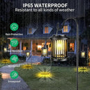 Solar Lanterns Outdoor All-Weather Resistance Upgraded Solar-Powered LED Flame Lanterns - Waterproof Outdoor Hanging Solar Lighting for Garden, Porch, and Pathway Decor (2) by GreenHaven Gardens