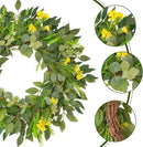 24 Inch Eucalyptus Greenery Wreaths for Front Door, Large Artificial Outdoor Spring Summer Wreath for Porch, Window, Farmhouse, Home Decor - All Seasons by CozyNest Decor