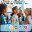 Karaoke Machine for Kids & Adults, Portable Bluetooth Mini Karaoke Speaker with 2 Wireless Microphone and Lights, Birthday Gifts for Girls & Boys, Toys for Girls, Family Home Party (Sky Blue) by TinyTreasures Baby Boutique