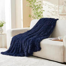 GONAAP Fuzzy Faux Fur Throw Blanket Twin Size Dark Navy Super Soft Cozy Plush Fuzzy Shaggy Blanket for Couch Sofa Bed (Dark Navy, Twin(60"x80")) by CozyNest Decor