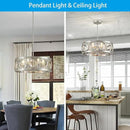 XINGQI 6-Light Modern Farmhouse Chandelier Brushed Nickel, 21.7'' Drum Ceiling Light Fixture for Living Dining Room Over Table with Round Metal Shade Pendant Lighting by CozyNest Decor