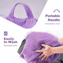 Homguava 3.5FT Bean Bag Chair: Teardrop Bean Bags with Memory Foam Filled, Compact Beanbag Chairs Soft Sofa with Corduroy Cover (Purple) by TinyTreasures Baby Boutique