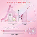 Gifts for Kids, Girls Birthday Gifts | Purple Crossbody Bags for Little Girl Kids Initial Cross Body Bag Small Sling Belt Bag Birthday Gift for Sister Daughter Granddaughter Gift (Purple C) by TinyTreasures Baby Boutique