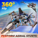 BEZGAR Drones for Kids | 2.4GHZ RC Plane, Remote Control Airplane, RC Helicopter, 360° Flip Fighter Jet Toy, Toys for ages 8-13 with Colorful LED Navigation Lights Blue by TinyTreasures Baby Boutique
