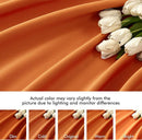 MIULEE Orange Back Tab Blackout Curtains 90 Inch Long 2 Panels Set for Living Room Bedroom Privacy, Rod Pocket/Pinch Pleated Fall Thermal Insulated Room Darkening Light Blocking Curtain, 52 x 90 Inch by TinyTreasures Baby Boutique
