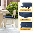 Outdoor Sunbrella Square Corner Seat Cushion, 18.5"x16"x3", Set of 4, Non Slip Seat Cushion Pads with Removable Cover for Patio Furniture, Garden Yard Lawn, Specrtum Indigo by GreenHaven Gardens