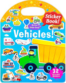 Benresive Reusable Sticker Book for Toddlers 2-4 Years, Fun Travel Stickers for Kids, Waterproof Sticker Books for Toddlers 1-3, Crafts Activities for Todddlers 1-3 2-4 3-5 - Transport by TinyTreasures Baby Boutique