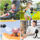 2025 Upgarded 4000mAh Misting Baby Stroller Fan, Rechargeable Battery Operated,Max 15Hrs Cooling,50ml Portable Water Sprayer Misting Fan with Flexible Tripod Clip on Car Seat Crib Treadmill Bunk Bed by TinyTreasures Baby Boutique