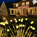 Solar Garden Lights, Upgraded Solar Lights Outdoor Waterproof, 4-Pack Solar Swaying Light-Sway by Wind, 32 LED Firefly Lights Solar Outdoor for Yard Patio Pathway Decoration (Warm White) by GreenHaven Gardens