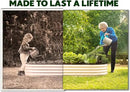 Galvanized Raised Garden Beds Outdoor // 8×2×1 ft Planter Raised Beds for Gardening, Vegetables, Flowers // Large Metal Garden Box (White) // Patented Tool-Free Design by GreenHaven Gardens
