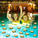 Liliful 24 Pcs Diwali Lotus Decoration Pool Floating Lights, Artificial Flowers Lotus with LED,Lily Pads Water Lantern for Indian Puja Home Decoration(3.94 Inch,White) by GreenHaven Gardens