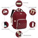 Diaper Bag Backpack, Diaper Bags for Baby Girls Boys, Baby Bags for Moms Dads, Nappy Changing Bag with Insulated Pockets,Multi-functional Waterproof Backpack with Stroller straps-Red by TinyTreasures Baby Boutique