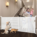 Retractable Baby Gates Dog Gate for Stairs, 100" Wide Retractable Gate Mesh Pet Gate, 41" Extra Tall Child Safety Gate with Fiberglass Rods for Stairways, Doorways, Hallways, Indoor/Outdoor by TinyTreasures Baby Boutique