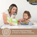 Made in USA Spoon la la Toddler Utensils Set (2 Pack) & Board Book - Spoon & Fork for Kids, Self-Standing 3D Ergonomic Cat & Dog Handles, BPA-free, Dishwasher Safe Baby Silverware (Blue) by TinyTreasures Baby Boutique