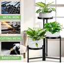Plant Stand indoor outdoor - 3 Tier black Tall Metal Flower Pot Holder Potted Display Rack - Heavy Duty Corner Plant Shelf for Patio Garden Balcony Living Room Bedroom by GreenHaven Gardens
