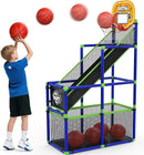 EagleStone Arcade Basketball Hoop Game Indoor, Ajustable Height Indoor Basketball Hoop with 4 Balls Storage Design for Kids,Perfect Sports Outdoor Play Toys for Kids Age 3 to 12 Years by TinyTreasures Baby Boutique