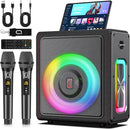 Karaoke Machine, Portable Bluetooth 5.3 Speaker with 2 Wireless Microphones for Adults, PA System with Pitch Correction & Echo Adjustment, Supports TWS/TF Card/USB/AUX/Live for Home Party by TinyTreasures Baby Boutique