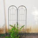 2 Pack Black Garden Trellis for Climbing Plants 59" H x 15.9" W Iron Plant Support Climbing Vines and Flowers Stands Vegetables Patio Metal Lattices Garden Addition Outdoor by GreenHaven Gardens