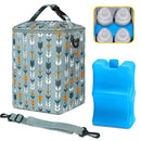 Breastmilk Cooler Bag with Ice Pack Fits 4 Baby Bottles Up to 9 Ounce Insulated Baby Bottle Bag Breast Milk Cooler on The Go with Strap Baby Bottle Cooler Bag for Nursing Mom Daycare or Travel by TinyTreasures Baby Boutique
