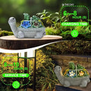 Garden Decor Statue,Solar Turtle with Succulent & 6 LED Lights - Outdoor Figurine for Lawn Decoration, Gifts for mom，Handcrafted Resin Sculpture -Garden Lovers/Mothers Day/Christmas Day Gift by GreenHaven Gardens