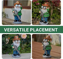 Funny Garden Gnomes Statue Outdoor Decor, Solar Telescope Gnome Decorations for Yard, Lawn, Patio, Porch, Fathers Day Birthday Housewaming Gifts for Dad, Men, Husband, 10.6 Inch, Resin by CozyNest Decor