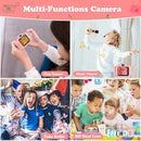 Kids Camera,HD Digital Video Camera with Protective Cover,Childrens Toys for 3 4 5 6 7 8 9 Year Old Boys/Girls,Selfie Camera for Kids,Christmas Birthday Gifts with 32GB SD Card (Unicorn Pink) by TinyTreasures Baby Boutique