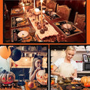 Umigy 6 Pcs Halloween Placemats 12"x18" Gothic Bat Placemats Kitchen Decoration Washable Witch Place Mats Rectangle Skull Table Mats for Halloween Dining Table Accessories(Black Orange Style) by CozyNest Decor