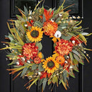 Fall Wreaths for Front Door 24 Inch Fall Wreath with Pumpkins, Sunflowers & Berries – Outdoor Autumn Wreath for Porch, Thanksgiving, Halloween & Harvest Decor by CozyNest Decor