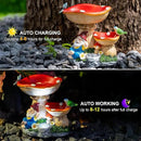 Solar Gnome Statues Figurine Lights - Garden Lighting Outdoor Decorations, Gnome Sleeping Under Mushroom, Yard Art Lawn Ornaments for Porch Patio Balcony - Gnome Gifts for Women Mom by CozyNest Decor